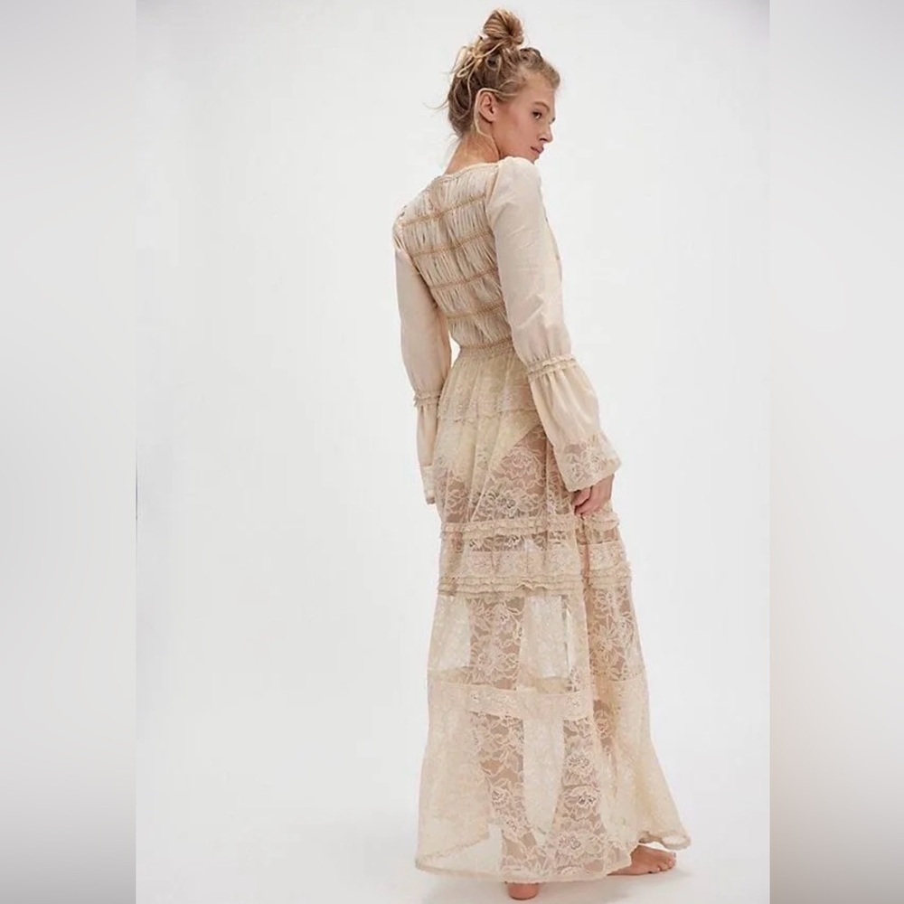 Free People Intimately Sweet Saloon Maxi Bodysuit  msrp$228 NWT